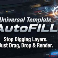 AE脚本快速自动填充AE模板中的内容自动识别工程内所有可编辑项 Universal Template Au